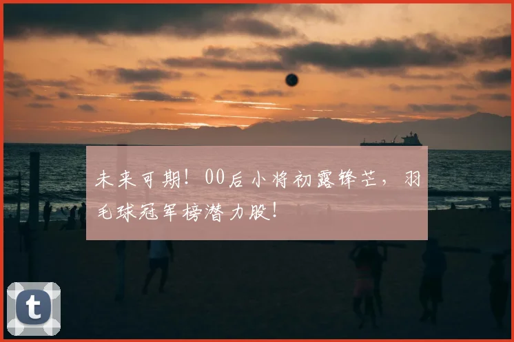 未来可期!00后小将初露锋芒,羽毛球冠军榜潜力股!